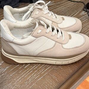Madewell Women's Cream and Tan Sneakers
